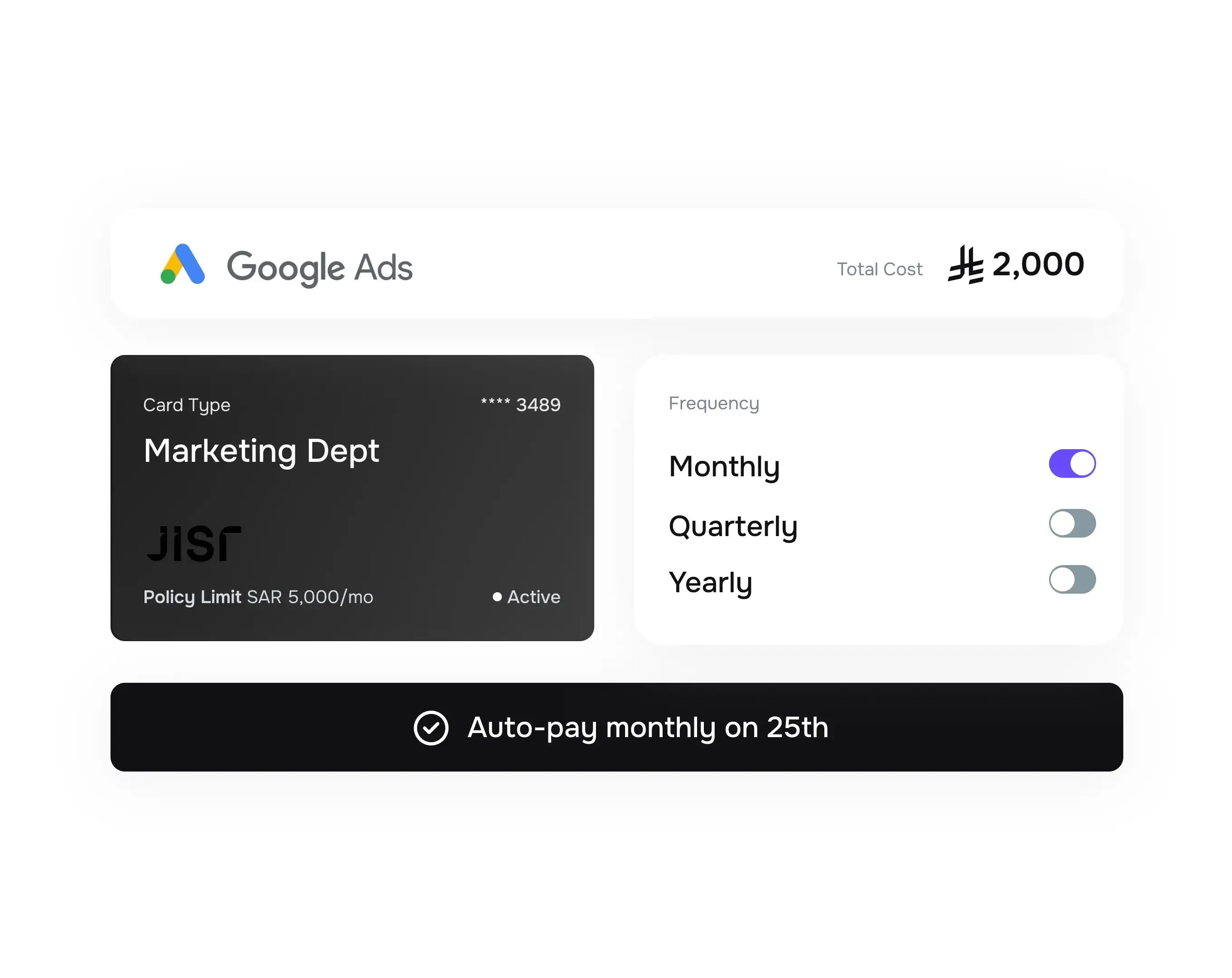 Automate recurring payments