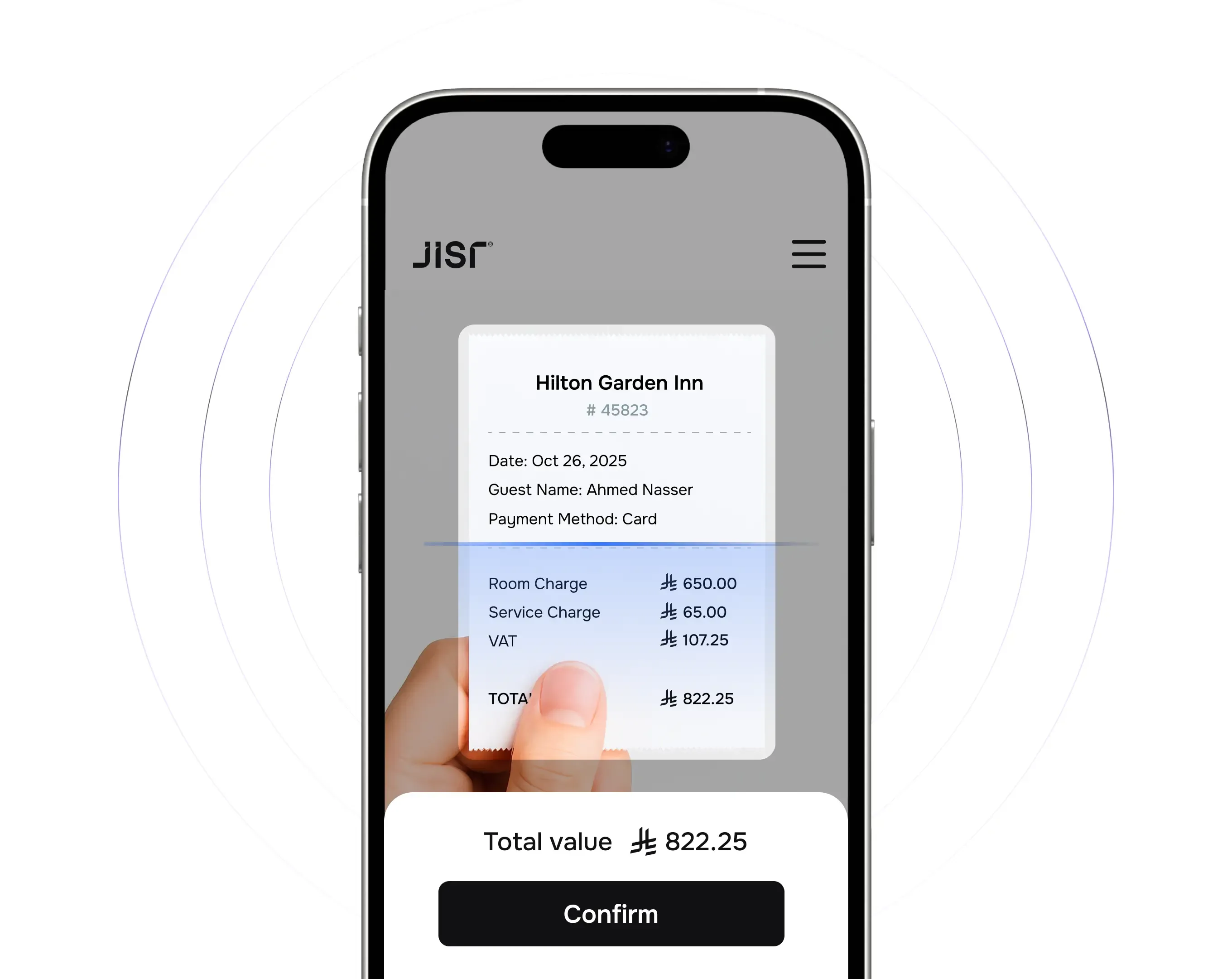 Click and scan with OCR on Jisr mobile app