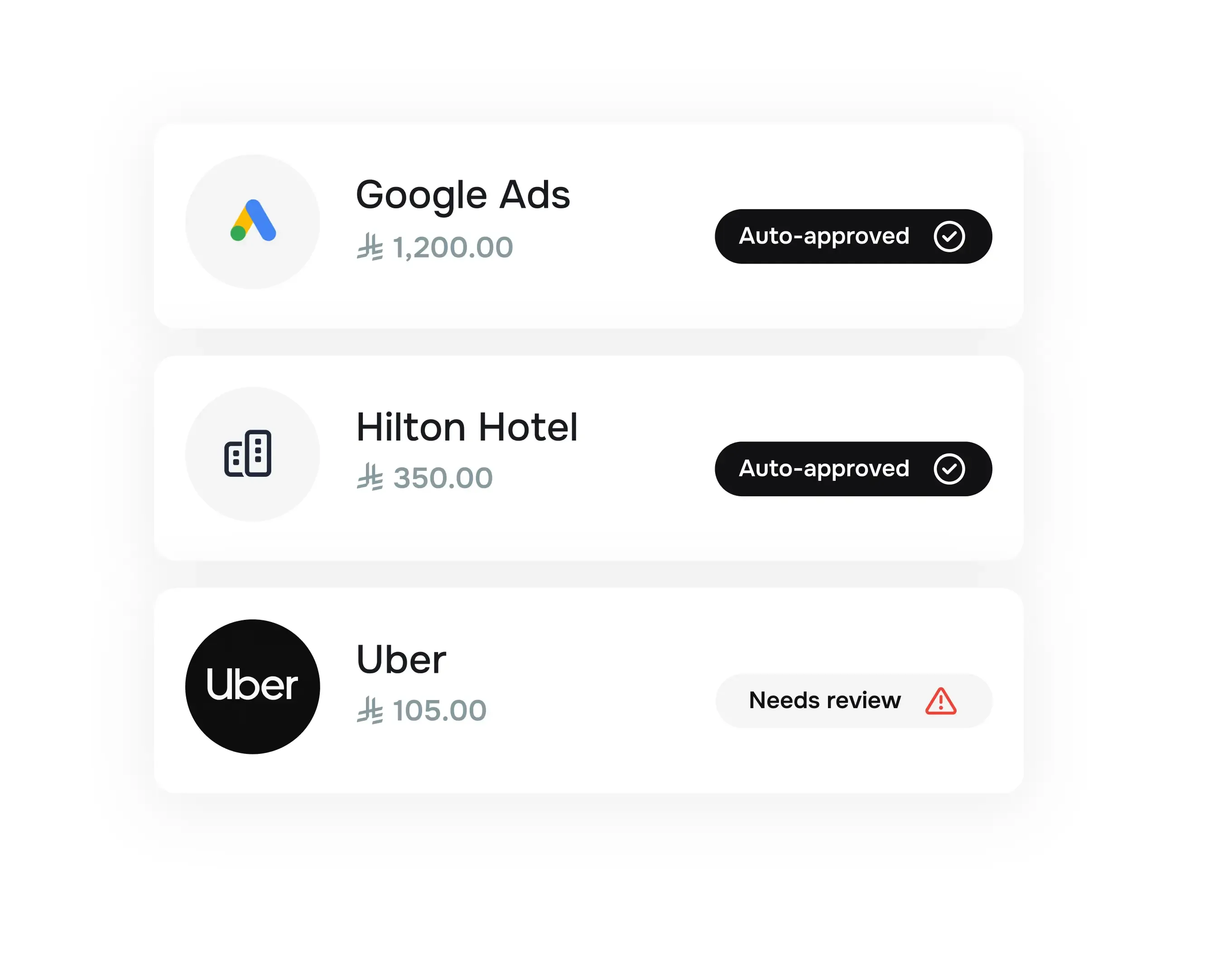 Auto-approve expenses within policy
